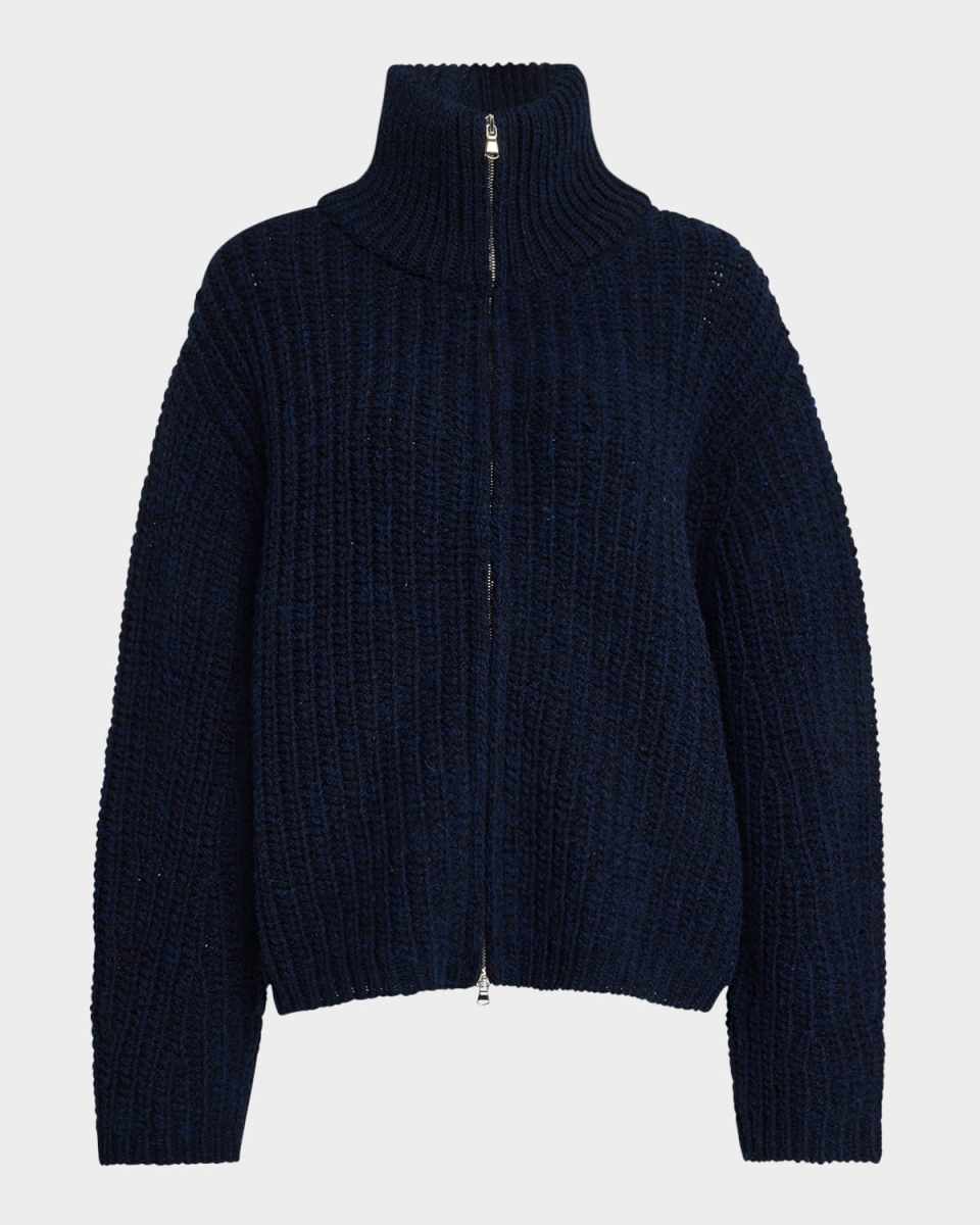 Chunky Heritage Wool Zip Cardigan